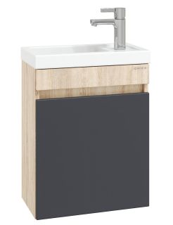 Подвесная тумба под раковину Onika Милтон 104511 45см серый/дуб сонома